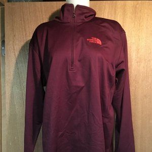 North Face Men's Tech Glacier 1/4 Zip Cranberry L